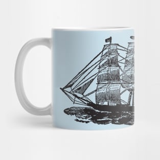 Handrawn Dutch West India Company Ship Mug